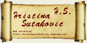 Hristina Šutaković vizit kartica